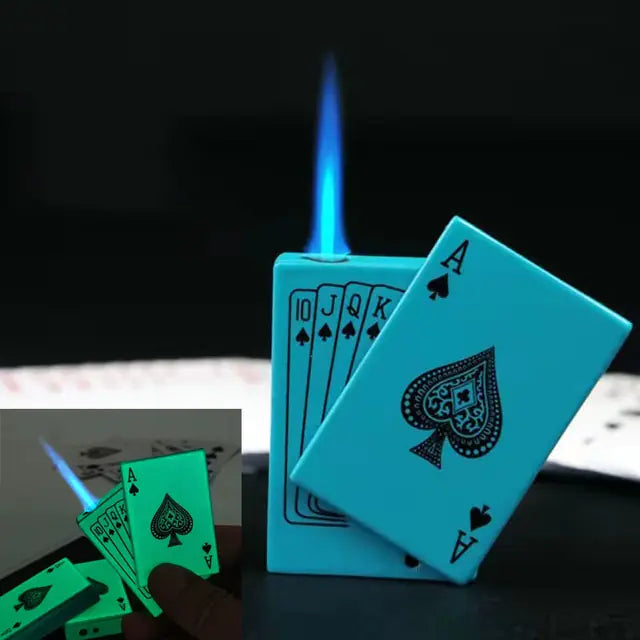 Metal Jet Playing Cards Torch Lighter