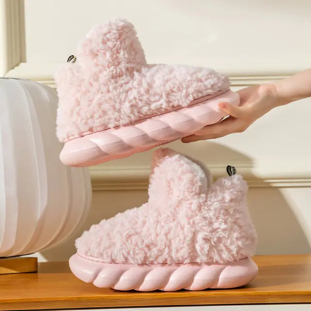 Non-slip Fluffy Platform Slides