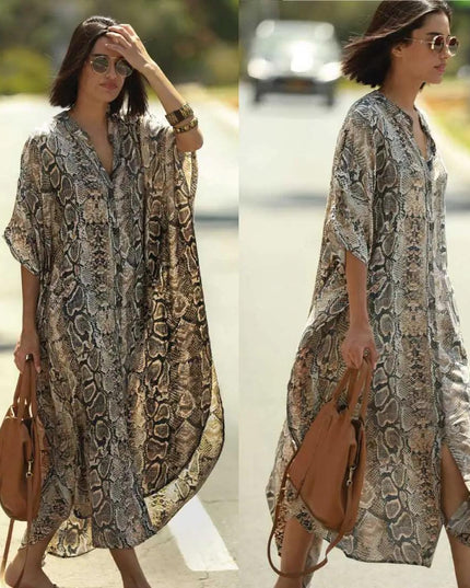 Wide Dress -Python Print
