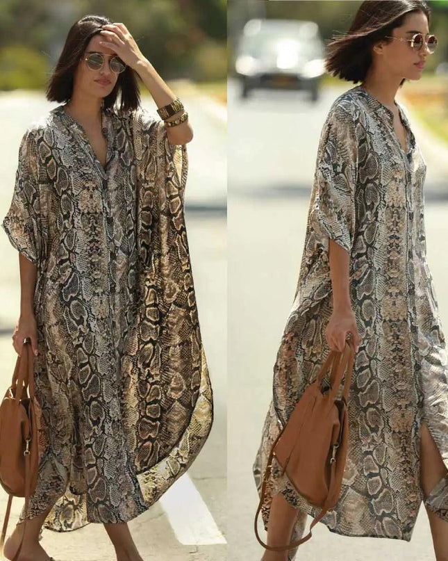 Wide Dress -Python Print