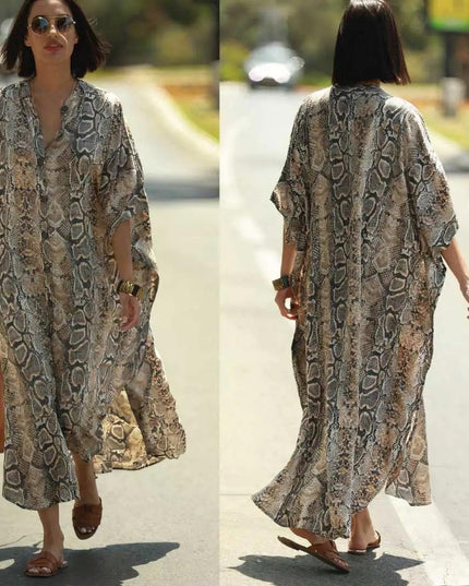 Wide Dress -Python Print