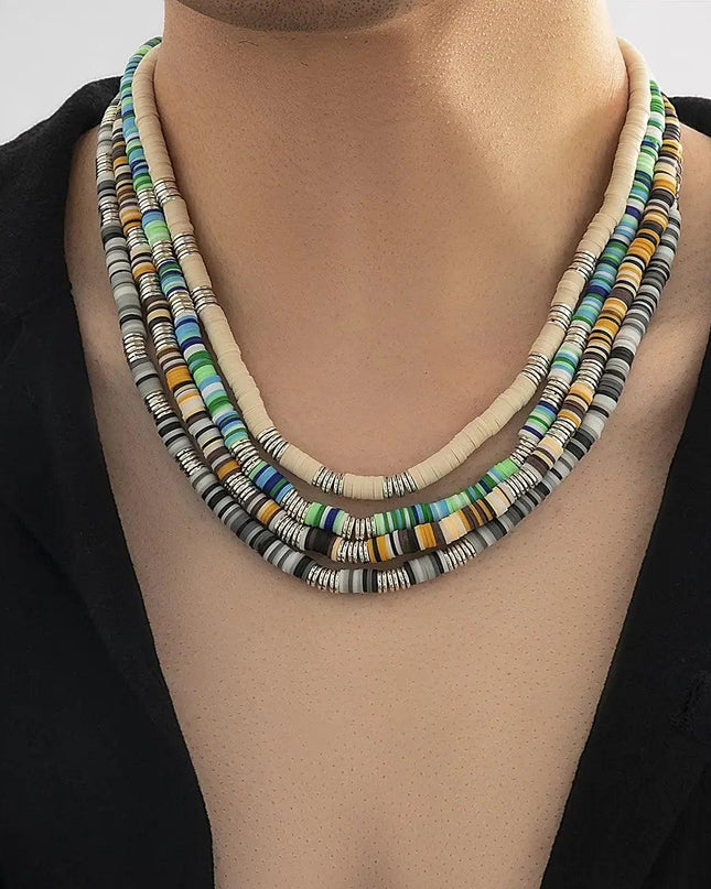 Soft Clay Beads Choker Necklaces