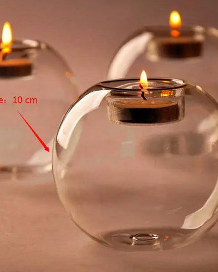Europe-style Round Hollow Candle Glass