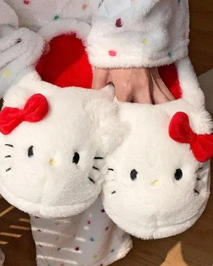 Hello Kitty Sanrio Plush Slippers