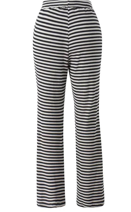 Women's Y2K Striped Knit Drawstring Pants