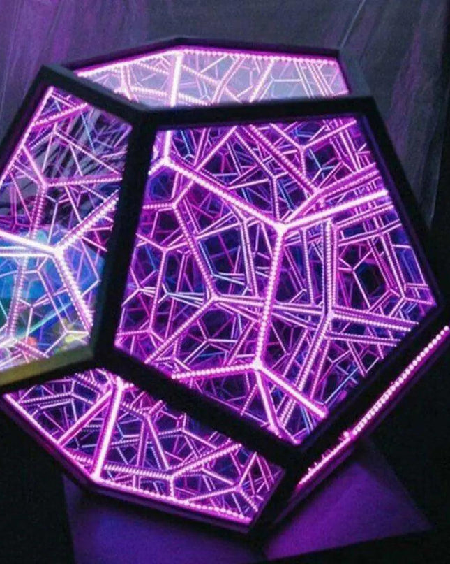 Infinite Dodecahedron Color Art Light