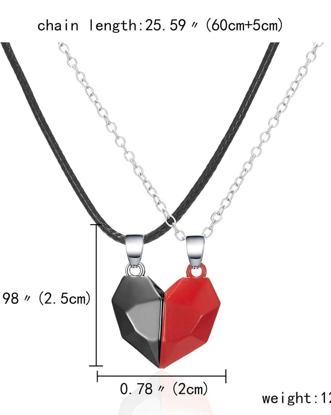 Magnetic Heart Couple Necklace