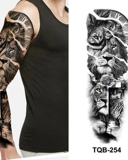 Shaded and Colored Full Arm Tattoo