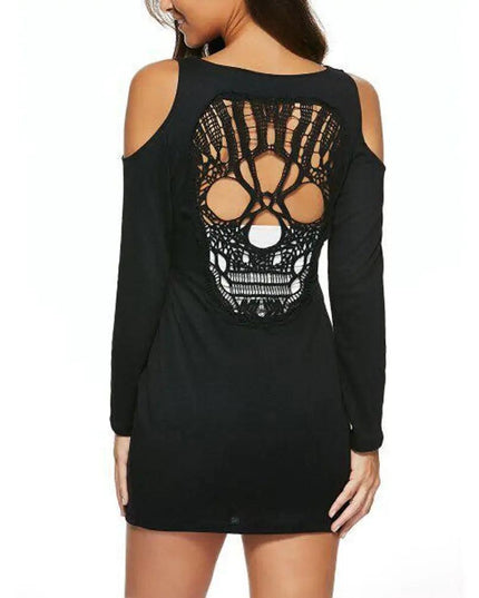 Skull Back Cotton Dress