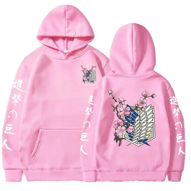 Attack On Titan Wings Of Liberty Sakura Graphic Hoodies