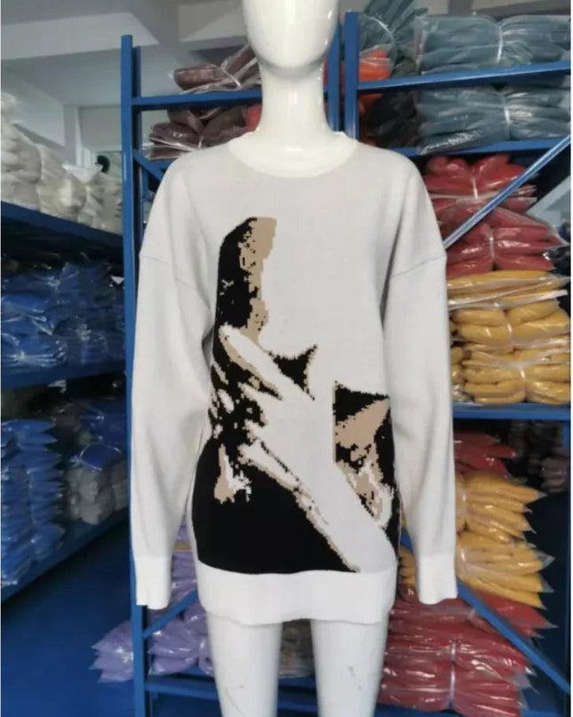 Loose-Fit Crew Neck Pullover