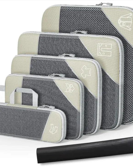 Travel Can Be Compression Storage Bag Suit With Shoe Bag Mesh Visual Luggage Organizing