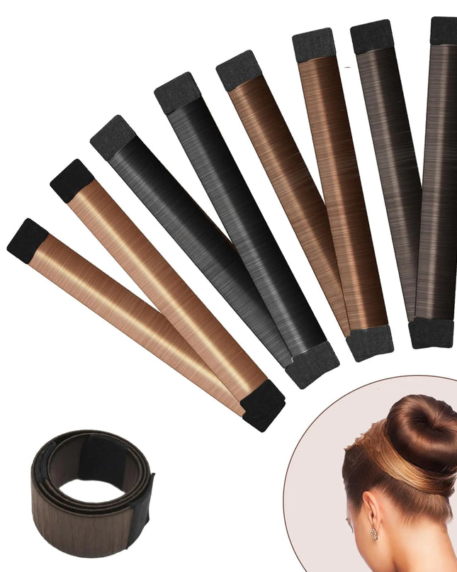 YANVIPERISK Hair Bun Maker 4 Pcs Magic Hair Donut for Kids & Women | DIY Shaper for Easy Ballerina Hairstyles | Hair Donuts for Buns | Bun Maker for Long Hair