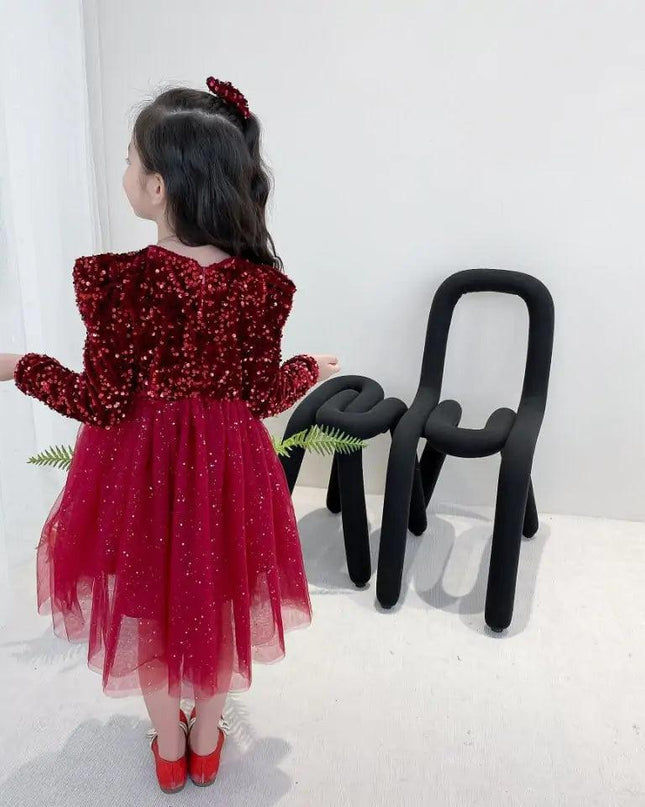 Spring Sequins Dress Kids