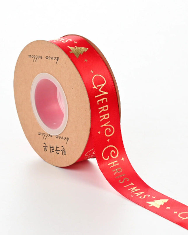 Ribbon Printed Christmas Design Decoration Gift Packing