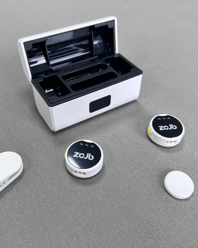 Wireless Collar Clip Microphone With Charging Bin