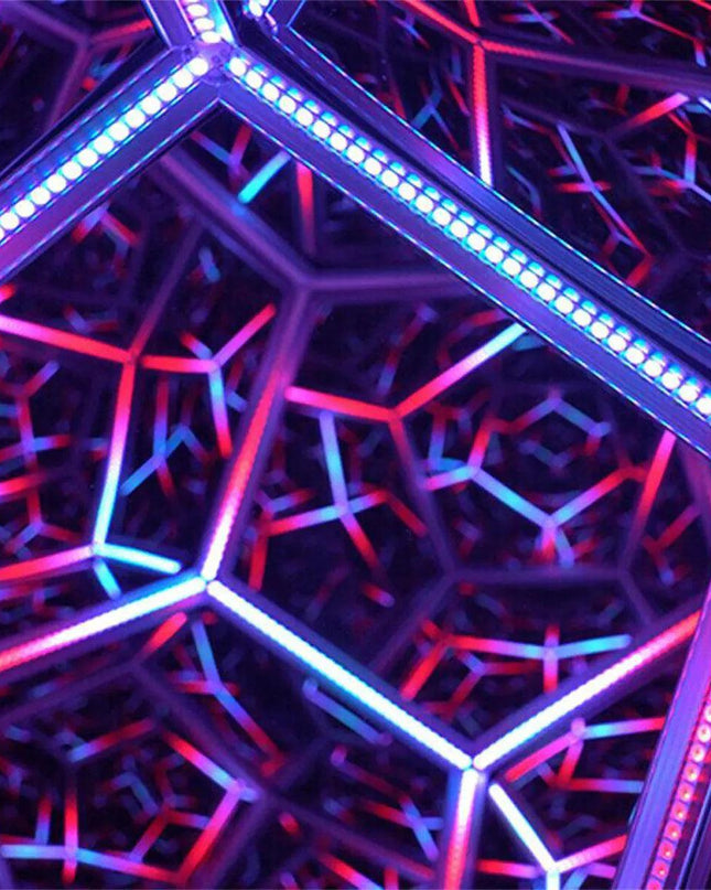 Infinite Dodecahedron Color Art Light