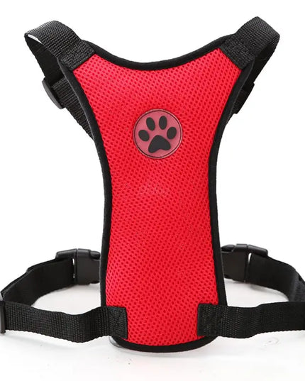 Dog supplies Breathable mesh chest straps Pet car safety chest back