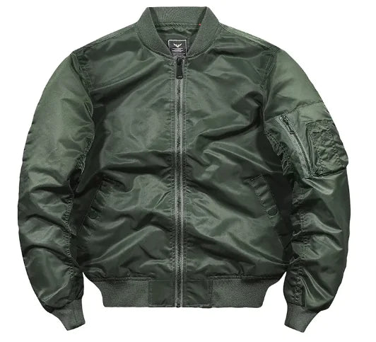 Solid Men's Autumn and Winter Bomber Jacket