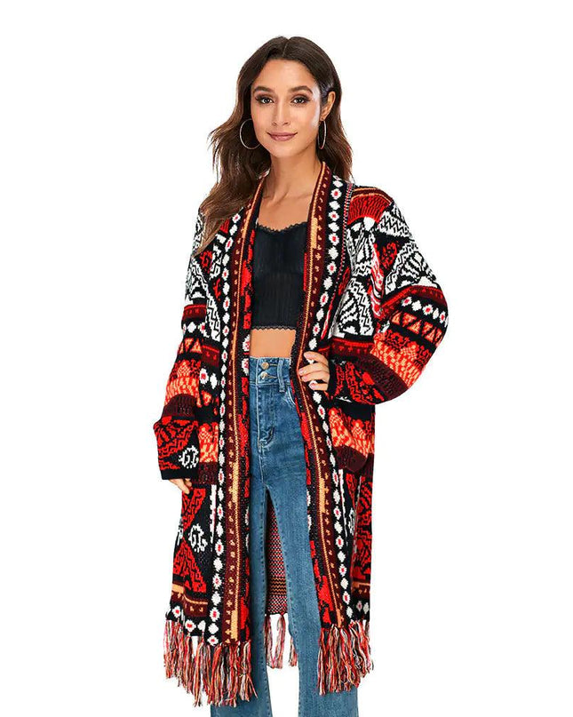 Ethnic Fringe Cardigan