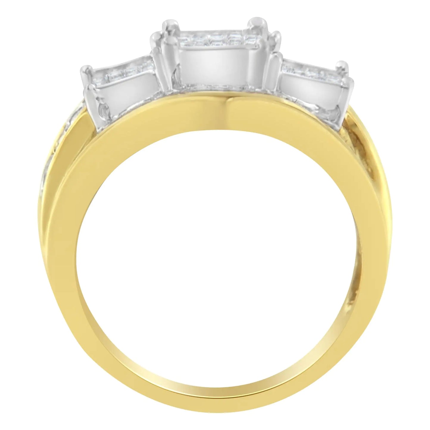 10KT Two-Toned Gold Diamond Ring (1 cttw, H-I Color, SI1-SI2 Clarity)