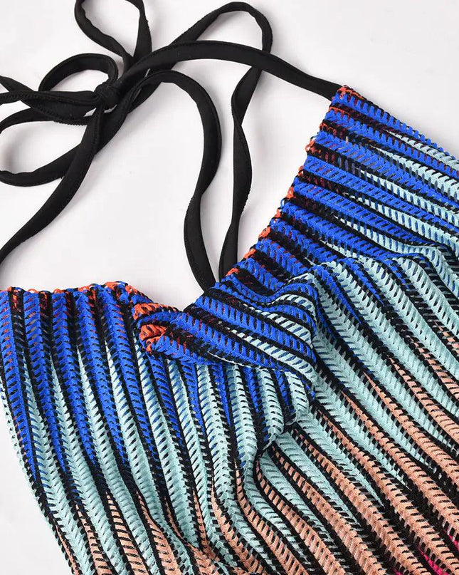 Gradient Mesh Mini Dress