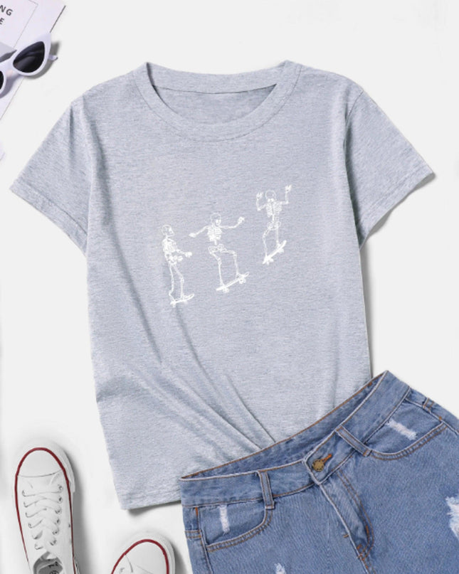 Skull Skateboard T-shirts