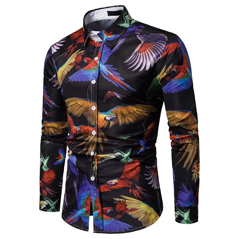 3D Parrot Animal Print Shirt