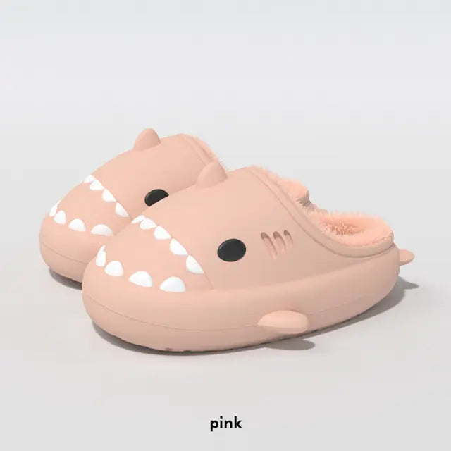 Comwarm Plush Shark Slippers