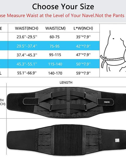 Double Pull Back Lumbar Support Belt Waist Orthopedic Corset Men Women Spine Decompression Waist Trainer Brace Back Pain Relief