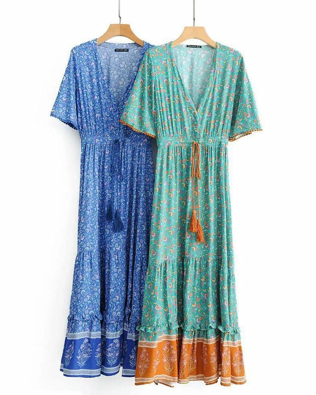 Summer Print Bohemian Dress