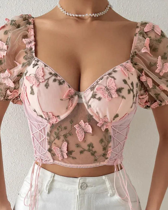 Women's Mesh Spliced Tank Top