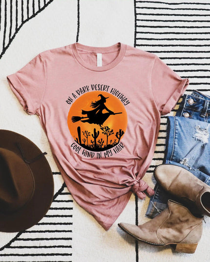 On A Dark Desert Highway Cool Wind In My Shirt, Halloween Shirt