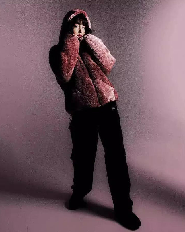 Lambswool Fluffy Zip Jacket