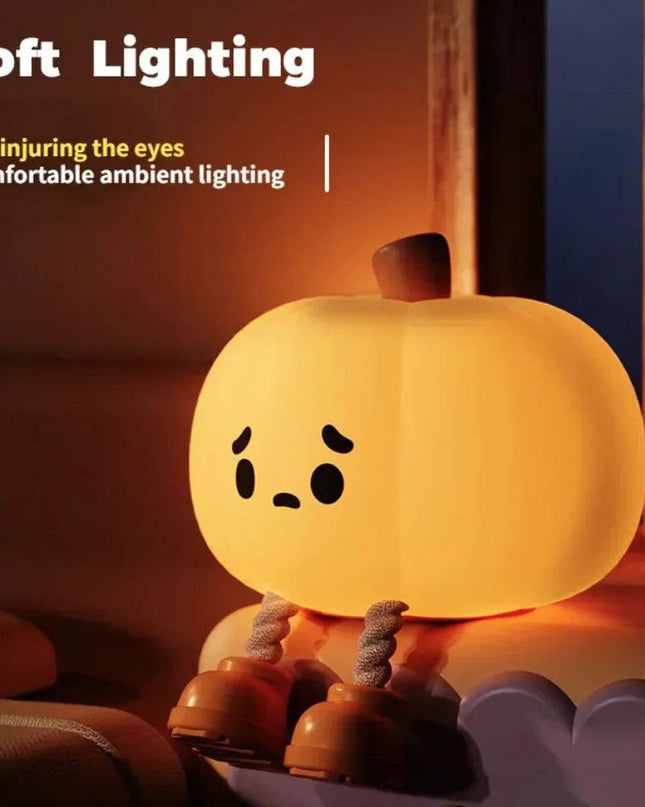 Cute Silicone Halloween Pumpkin Night Light