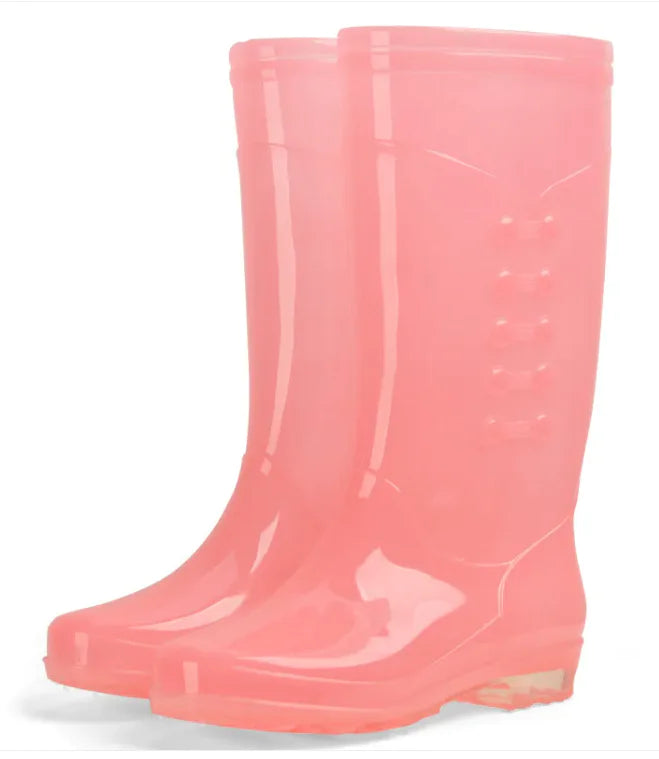 High Rain Boots Women's Fashion Flannelette Cotton Covers