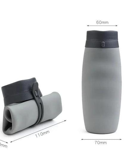 600ml Foldable Water Bottles Soft Flask Sports Drinking Water