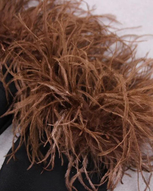 Feather Strapless Dress