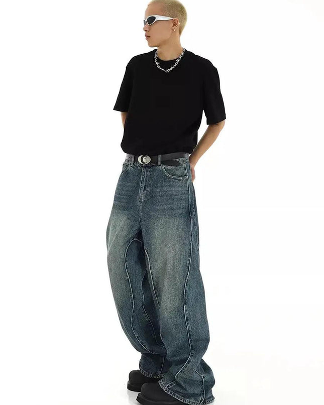 Twisted Seam Baggy Jeans