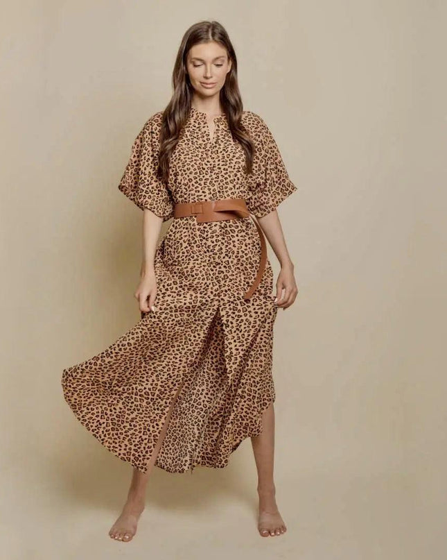 Wide Dress -Cheetah