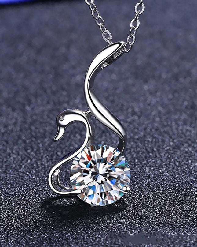 Moissanite Swan Diamond Necklace