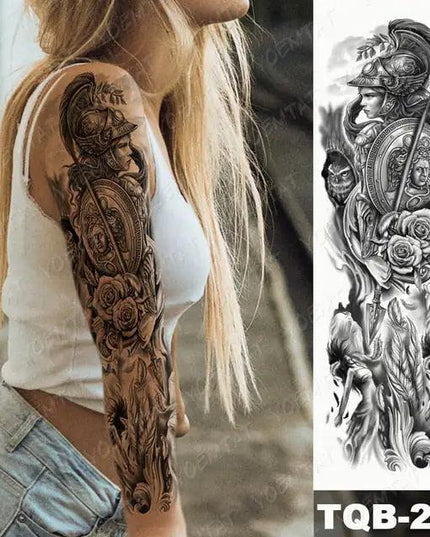 Lions in Gray Shaded Black Tattoos