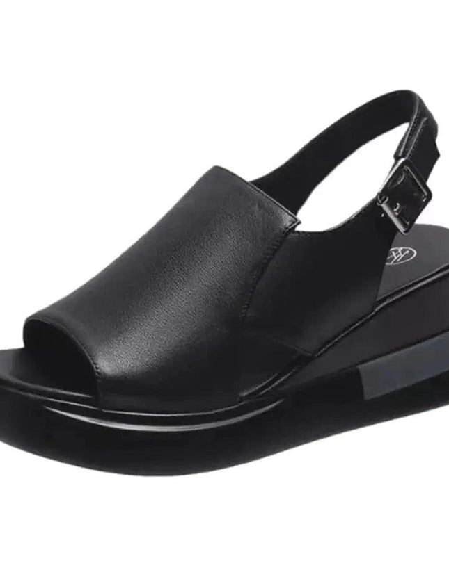 Soft Leather Heightened Platform Shoes