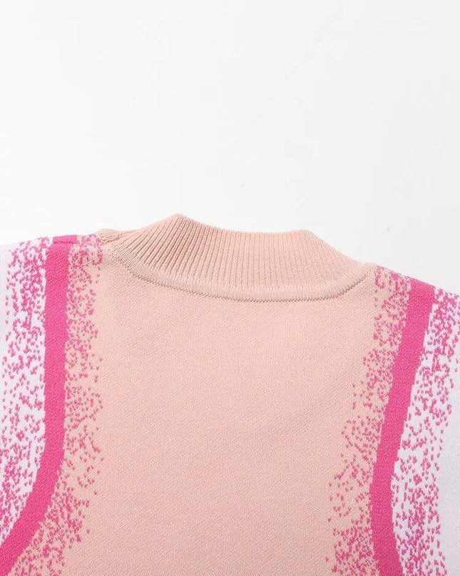 Pink Asymmetrical Knit Dress