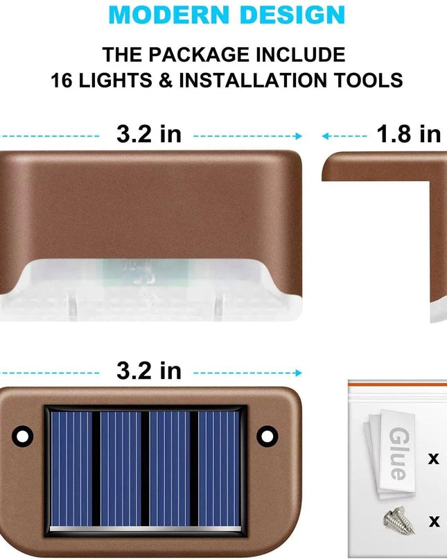 Waterproof Solar Deck  Step Lights