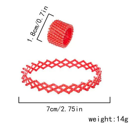 Diamond-Studded Ring Bracelet