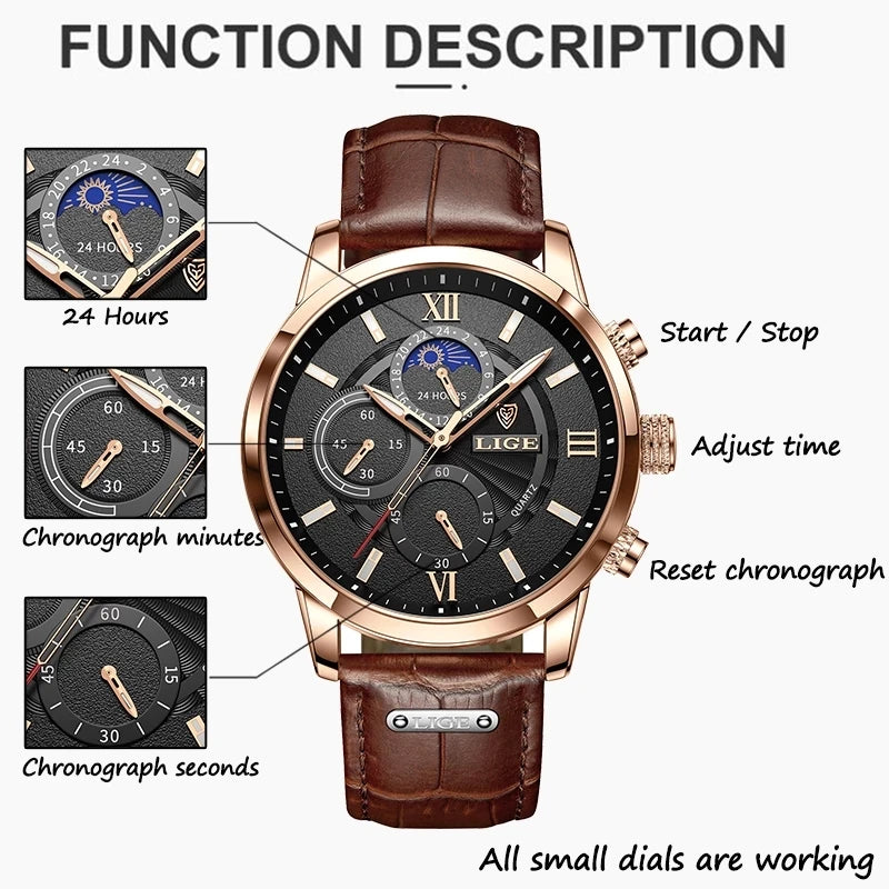 Leather Quartz Luxury Watches