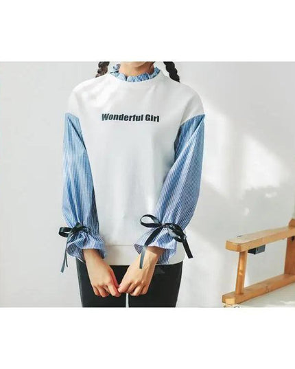 Printed "Wonderful Girl" Sweater