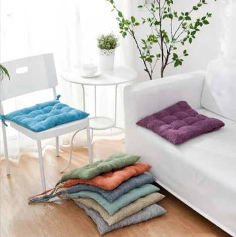 Nordic-Style Thick Linen Seat Cushion