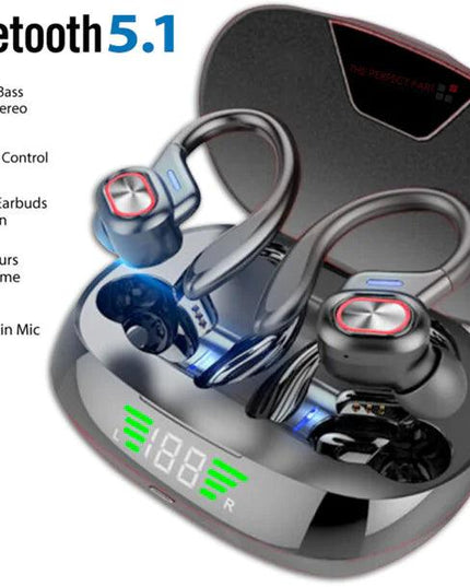 Bluetooth Headset 5.1 True Wireless Earphones Earbuds Headphones HiFi Sport TWS